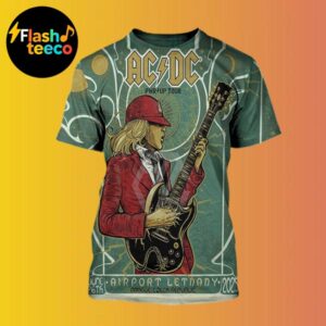ACDC Prague 2025 PWR Up Tour Poster At Airport Letnany In Prague Czech Republic On June 26th 2025 All Over Print Shirt