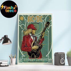 ACDC Prague 2025 PWR Up Tour Poster At Airport Letnany In Prague Czech Republic On June 26th 2025 Home Decor Poster Canvas