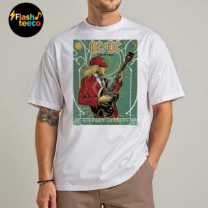 ACDC Prague 2025 PWR Up Tour Poster At Airport Letnany In Prague Czech Republic On June 26th 2025 Unisex T-Shirt