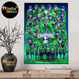 Abbotsford Canucks Are The 2025 Calder Cup Champions Home Decor Poster Canvas
