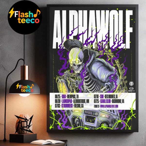 Alpha Wolf USA Sideshows Dates List Wall Art Home Decor Poster Canvas