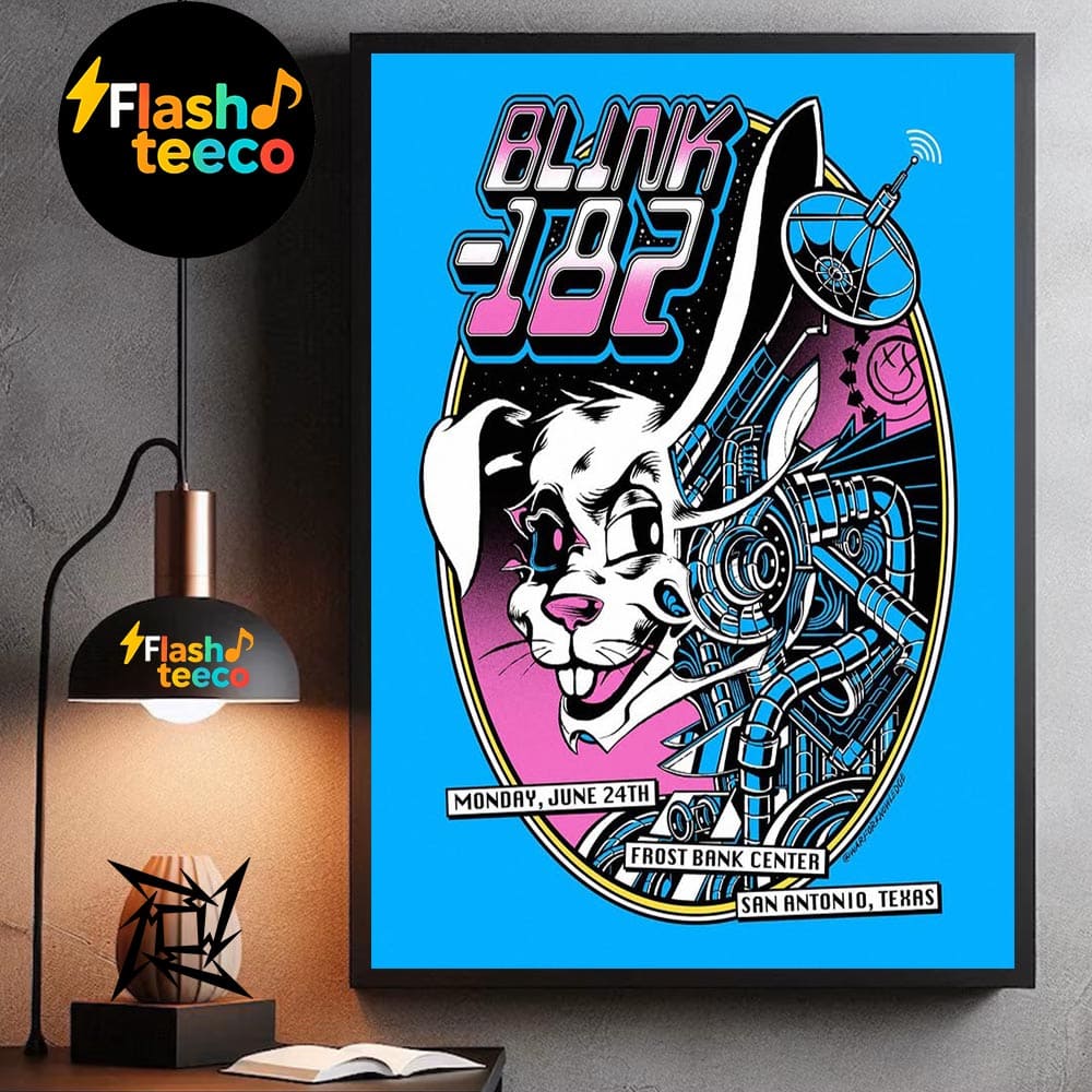 Blink-182 Concert Poster At Frost Bank Center In San Antonio TX On June 24th 2025 Wall Art Home Decor Poster Canvas Blink-182 Concert Poster At Frost Bank Center In San Antonio TX On June 24th 2025 Wall Art Home Decor Poster Canvas
