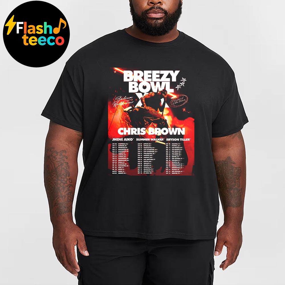 BreezyBowl XX Stadium World Tour 2025 20 Years Of Chris Brown With Special Guests Jhene Aiko Summer Walker And Bryson Tiller Unisex Essential T-Shirt BreezyBowl XX Stadium World Tour 2025 20 Years Of Chris Brown With Special Guests Jhene Aiko Summer Walker And Bryson Tiller Unisex Essential T-Shirt