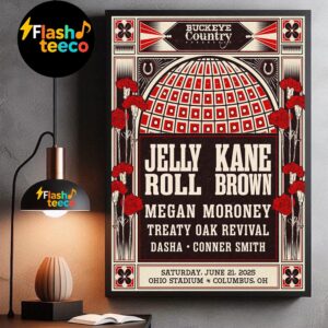 Buckeye Country Superfest 2025 With Headliners Jelly Roll And Kane Brown At Ohio Stadium In Columbus OH On June 21st 2025 Wall Art Home Decor Poster Canvas