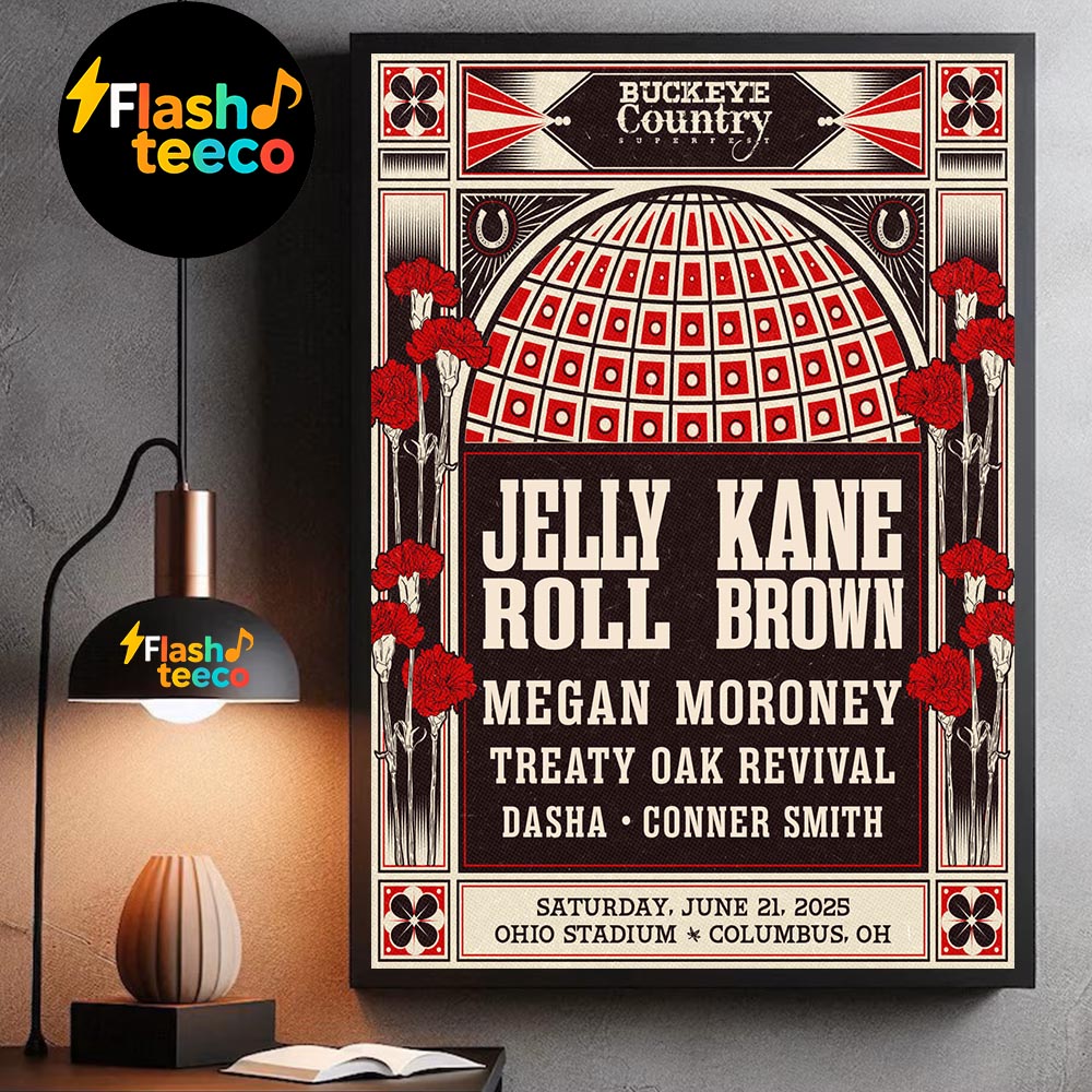Buckeye Country Superfest 2025 With Headliners Jelly Roll And Kane Brown At Ohio Stadium In Columbus OH On June 21st 2025 Wall Art Home Decor Poster Canvas Buckeye Country Superfest 2025 With Headliners Jelly Roll And Kane Brown At Ohio Stadium In Columbus OH On June 21st 2025 Wall Art Home Decor Poster Canvas