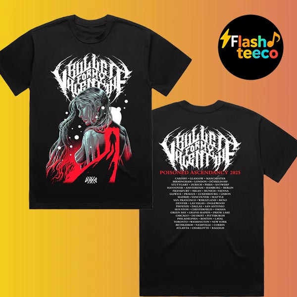 Bullet For My Valentine Poisoned Ascendancy Tour 2025 Cities List Two Sides Unisex Essential T-Shirt Bullet For My Valentine Poisoned Ascendancy Tour 2025 Cities List Two Sides Unisex Essential T-Shirt