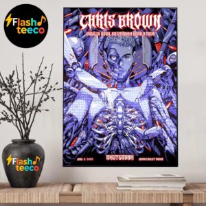 Chris Brown Breezy Bowl XX Stadium World Tour 2025 At Johan Cruyff Arena In Amsterdam NL On June 8th 2025 Wall Art Home Decor Poster Canvas