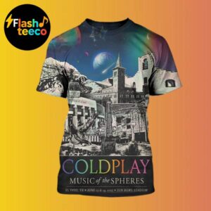 Coldplay El Paso Poster 2025 Music Of The Spheres Tour At Sun Bowl Stadium In El Paso TX On June 13-14 2025 All Over Print Shirt
