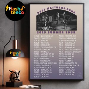 Dave Matthews Band 2025 Summer Tour Dates Wall Art Home Decor Poster Canvas