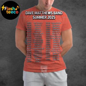 Dave Matthews Band Summer 2025 Tour Dates All Over Print Shirt