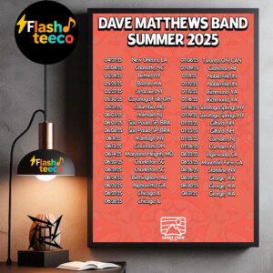 Dave Matthews Band Summer 2025 Tour Dates Wall Art Home Decor Poster Canvas