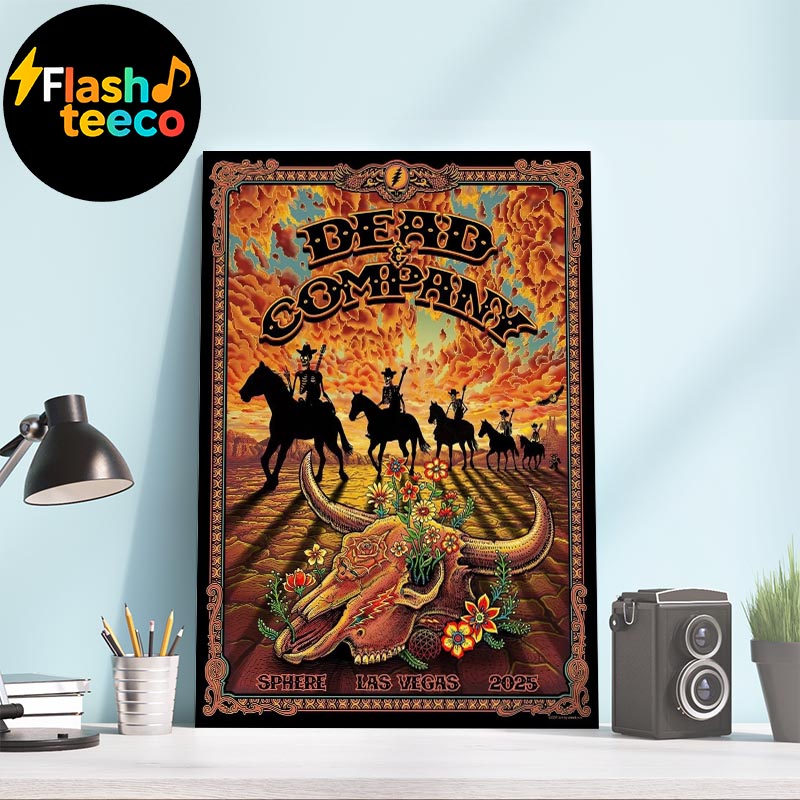 Dead And Company Sphere Las Vegas 2025 Featuring Silhouetted Skeleton Riders On Horseback Art By EMEK Wall Art Home Decor Poster Canvas Dead And Company Sphere Las Vegas 2025 Featuring Silhouetted Skeleton Riders On Horseback Art By EMEK Wall Art Home Decor Poster Canvas