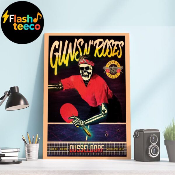 Guns N Roses Dusseldorf Poster Summer 2025 World Tour At Merkur Spiel-Arena In Dusseldorf DE On June 18th 2025 Home Decor Poster Canvas
