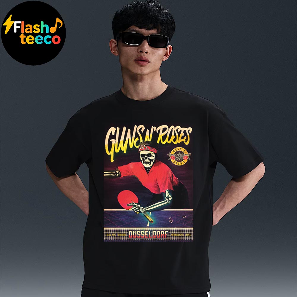 Guns N Roses Dusseldorf Poster Summer 2025 World Tour At Merkur Spiel-Arena In Dusseldorf DE On June 18th 2025 Unisex T-Shirt Guns N Roses Dusseldorf Poster Summer 2025 World Tour At Merkur Spiel-Arena In Dusseldorf DE On June 18th 2025 Unisex T-Shirt