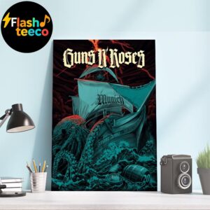 Guns N Roses Munich Poster World Tour Summer 2025 At Allianz Arena In Munich Germany On June 20th 2025 Home Decor Poster Canvas