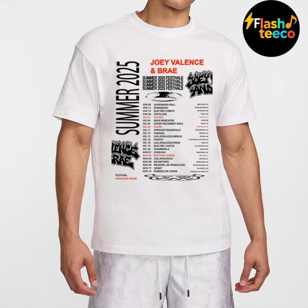 Joey Valence And Brae JVB Summer 2025 Festival Headline Show Essential T-Shirt