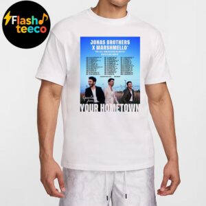 Jonas Brothers x Marshmello The All-American Rejects Boys Like Girls 2025 JONAS20 Greetings From Your Hometown Tour Dates List Essential T-Shirt