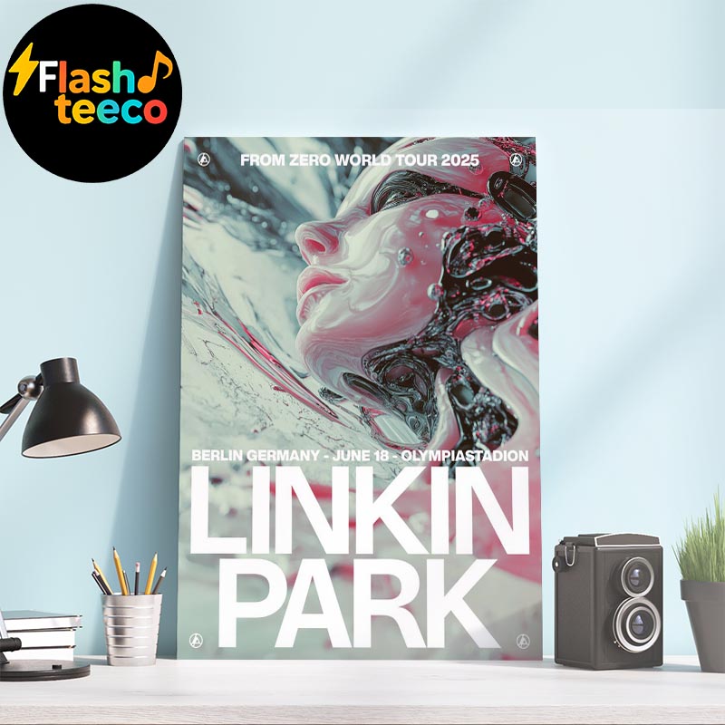 Linkin Park Berlin Poster From Zero World Tour 2025 At Olympiastadion In Berlin Germany On June 18th 2025 Art By PJ Richardson Home Decor Poster Canvas Linkin Park Berlin Poster From Zero World Tour 2025 At Olympiastadion In Berlin Germany On June 18th 2025 Art By PJ Richardson Home Decor Poster Canvas