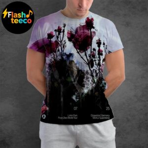 Linkin Park Dusseldorf Poster 2025 From Zero World Tour At Merkur Spiel Arena In Dusseldorf DE On July 1st 2025 Art By Frank Maddocks All Over Print Shirt
