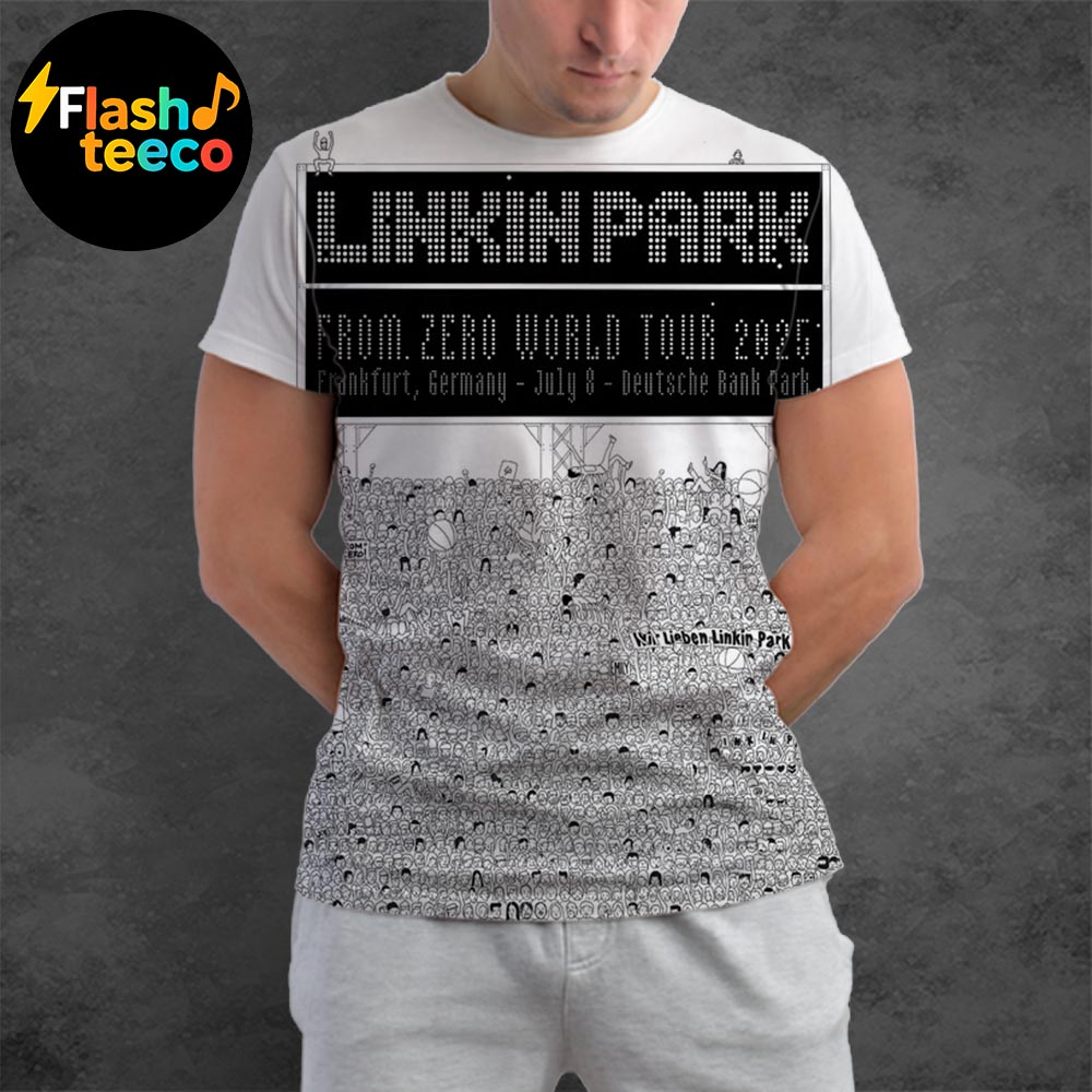 Linkin Park Frankfurt Day 1 Poster 2025 From Zero World Tour At Deutsche Bank Park In Frankfurt DE On July 8th 2025 Art By Eric Nakamura All Over Print Shirt Linkin Park Frankfurt Day 1 Poster 2025 From Zero World Tour At Deutsche Bank Park In Frankfurt DE On July 8th 2025 Art By Eric Nakamura All Over Print Shirt