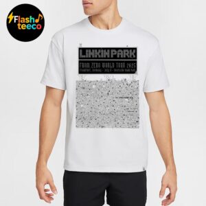 Linkin Park Frankfurt Day 1 Poster 2025 From Zero World Tour At Deutsche Bank Park In Frankfurt DE On July 8th 2025 Art By Eric Nakamura Unisex Essential T-Shirt