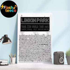 Linkin Park Frankfurt Day 1 Poster 2025 From Zero World Tour At Deutsche Bank Park In Frankfurt DE On July 8th 2025 Art By Eric Nakamura Wall Art Home Decor Poster Canvas