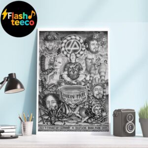 Linkin Park Frankfurt Day 2 Poster 2025 From Zero World Tour At Deutsche Bank Park In Frankfurt DE On July 9th 2025 Art By Fadnat Wall Art Home Decor Poster Canvas