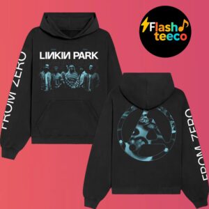Linkin Park From Zero World Tour 2025 Band Photo Black All Over Print Pullover Hoodie