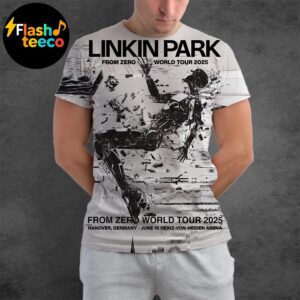 Linkin Park Hanover Poster From Zero World Tour 2025 At Heinz-Von-Heiden Arena In Hanover DE On June 16th 2025 Art By PJ Richardson All Over Print Shirt