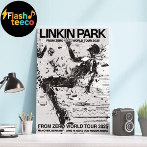 Linkin Park Hanover Poster From Zero World Tour 2025 At Heinz-Von-Heiden Arena In Hanover DE On June 16th 2025 Art By PJ Richardson Wall Art Home Decor Poster Canvas