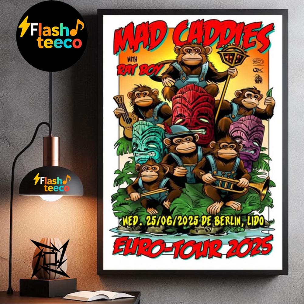 Mad Caddies Euro-Tour 2025 With Rat Boy Poster At Lido In Berlin DE On June 25th 2025 Wall Art Home Decor Poster Canvas Mad Caddies Euro-Tour 2025 With Rat Boy Poster At Lido In Berlin DE On June 25th 2025 Wall Art Home Decor Poster Canvas