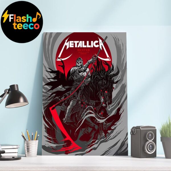 Metallica M72 Denver 2025 Exclusive Pop-Up Shop Poster At Empower Field At Mile High In Denver Colorado On June 27-29 2025 Home Decor Poster Canvas