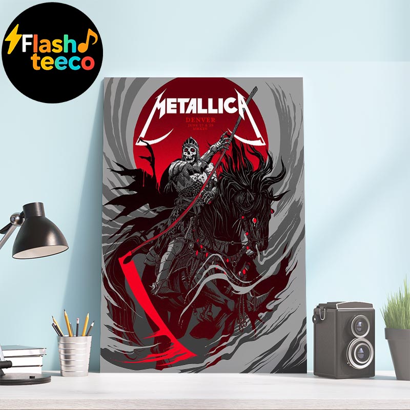 Metallica M72 Denver 2025 Exclusive Pop-Up Shop Poster At Empower Field At Mile High In Denver Colorado On June 27-29 2025 Home Decor Poster Canvas