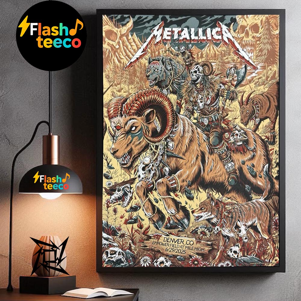 Metallica M72 Denver 2025 Night 2 Venue Poster At Empower Field At Mile High In Denver CO On June 29 2025 Home Decor Poster Canvas Metallica M72 Denver 2025 Night 2 Venue Poster At Empower Field At Mile High In Denver CO On June 29 2025 Home Decor Poster Canvas