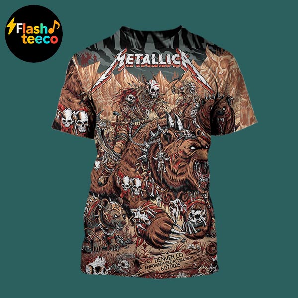Metallica M72 Denver 2025 Tonight Poster Show At Empower Field At Mile High In Denver CO On June 27 2025 All Over Print Shirt Metallica M72 Denver 2025 Tonight Poster Show At Empower Field At Mile High In Denver CO On June 27 2025 All Over Print Shirt