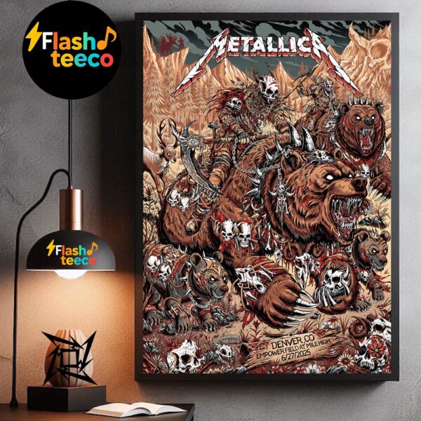 Metallica M72 Denver 2025 Tonight Poster Show At Empower Field At Mile High In Denver CO On June 27 2025 Home Decor Wall Art Poster Canvas