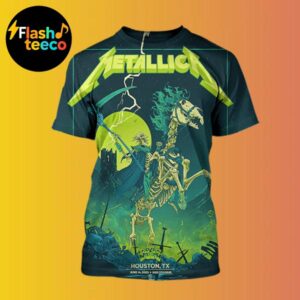 Metallica M72 Houston TX The Venue Skeleton Rides The Reaper Tonight Poster North America Tour 2025  M72 World Tour At NRG Stadium In Houston TX On June 14th 2025 All Over Print Shirt