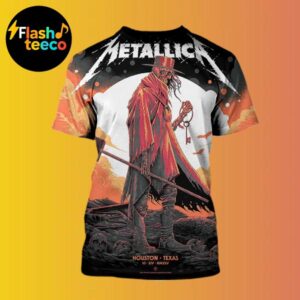 Metallica M72 Houston Texas Pop-Up Shop Poster World Tour 2025 North American Tour At NRG Stadium In Houston Texas On June 14th 2025 All Over Print Shirt