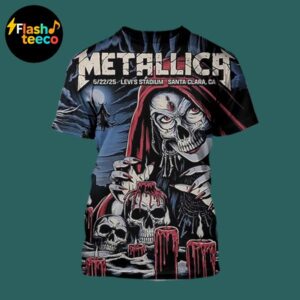 Metallica M72 Santa Clara 2025 Night 2 Venue Poster At Levi’s Stadium In Santa Clara CA On June 22nd 2025 All Over Print Shirt