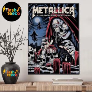 Metallica M72 Santa Clara 2025 Night 2 Venue Poster At Levi’s Stadium In Santa Clara CA On June 22nd 2025 Home Decor Wall Art Poster Canvas