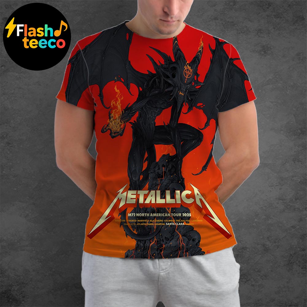Metallica M72 Santa Clara 2025 Pop-Up Shop Poster M72 North American Tour 2025 M72 World Tour At Levi's Stadium In Santa Clara CA On June 20-22 2025 Art By Vance Kelly AOP Shirt Metallica M72 Santa Clara 2025 Pop-Up Shop Poster M72 North American Tour 2025 M72 World Tour At Levi's Stadium In Santa Clara CA On June 20-22 2025 Art By Vance Kelly AOP Shirt