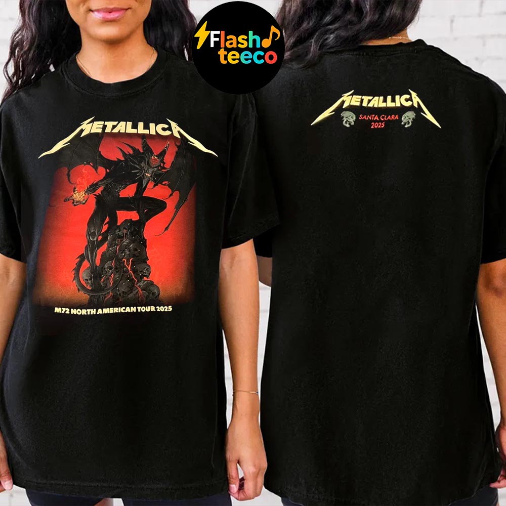 Metallica M72 Santa Clara 2025 Pop-Up Shop Tee M72 North American Tour 2025 At Levi's Stadium In Santa Clara CA On June 20-22 2025 Two Sides Unisex Essential T-Shirt Metallica M72 Santa Clara 2025 Pop-Up Shop Tee M72 North American Tour 2025 At Levi's Stadium In Santa Clara CA On June 20-22 2025 Two Sides Unisex Essential T-Shirt
