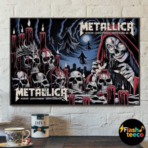 Metallica M72 Santa Clara 2025 The Venue Combined Two Night Poster At Levi’s Stadium In Santa Clara CA On June 20-22 2025 Home Decor Poster Canvas