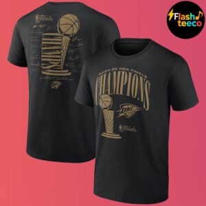 Oklahoma City Thunder 2024-2025 NBA Finals Champions Signature Two Sided Unisex Essential T-Shirt