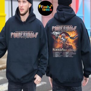 Powerwolf 2026 Wake Up The Wicked Tour Poster Schedule Dates And Cities List With Special Guests HammerFall And Wind Rose Two Sided Essential T-Shirt