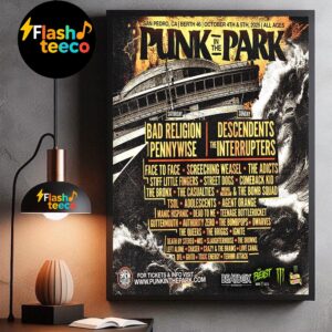 Punk In The Park 2025 With Headliners Bad Religion Descendents Pennywise And The Interrupters At Port Of Los Angeles Berth 46 In San Pedro CA On October 4-5 2025 Home Decor Poster Canvas