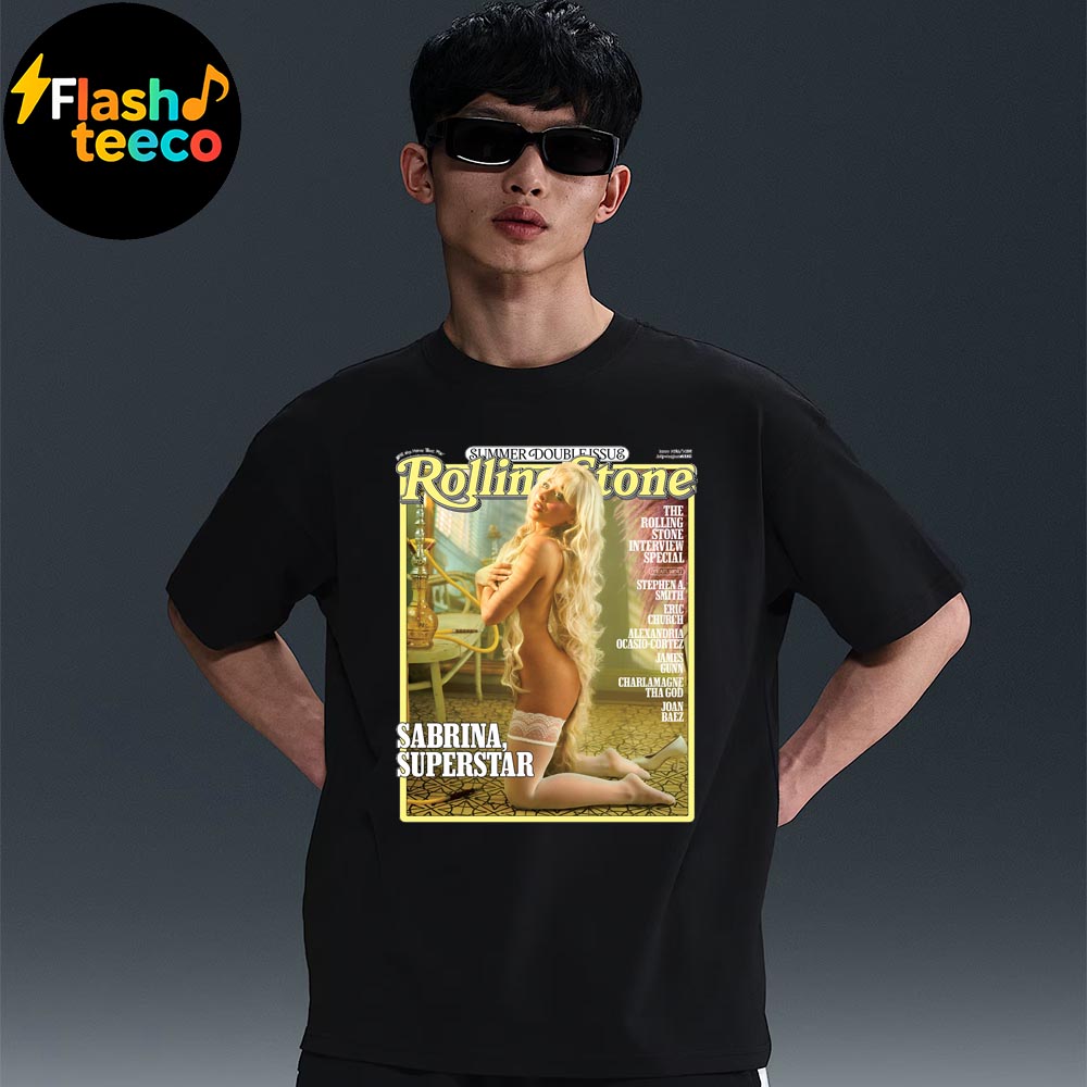 Sabrina Superstar Sabrina Carpenter On Summer Double Issue Rolling Stone July-August 2025 Cover Star Unisex Essential T-Shirt Sabrina Superstar Sabrina Carpenter On Summer Double Issue Rolling Stone July-August 2025 Cover Star Unisex Essential T-Shirt