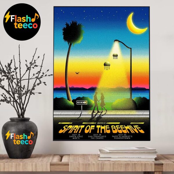 Spirit Of The Beehive SoCal Shows Poster A Nice Sunset Over The Coastline Of California On July 18-19-25 2025 Home Decor Poster Canvas