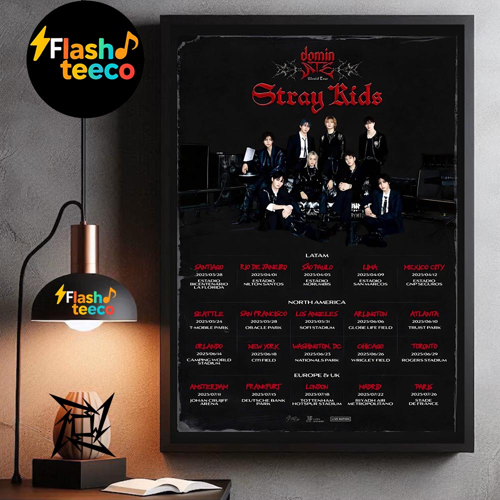 Stray Kids dominATE 2025 Stadium World Tour Poster Wall Art Home Decor Poster Canvas Stray Kids dominATE 2025 Stadium World Tour Poster Wall Art Home Decor Poster Canvas