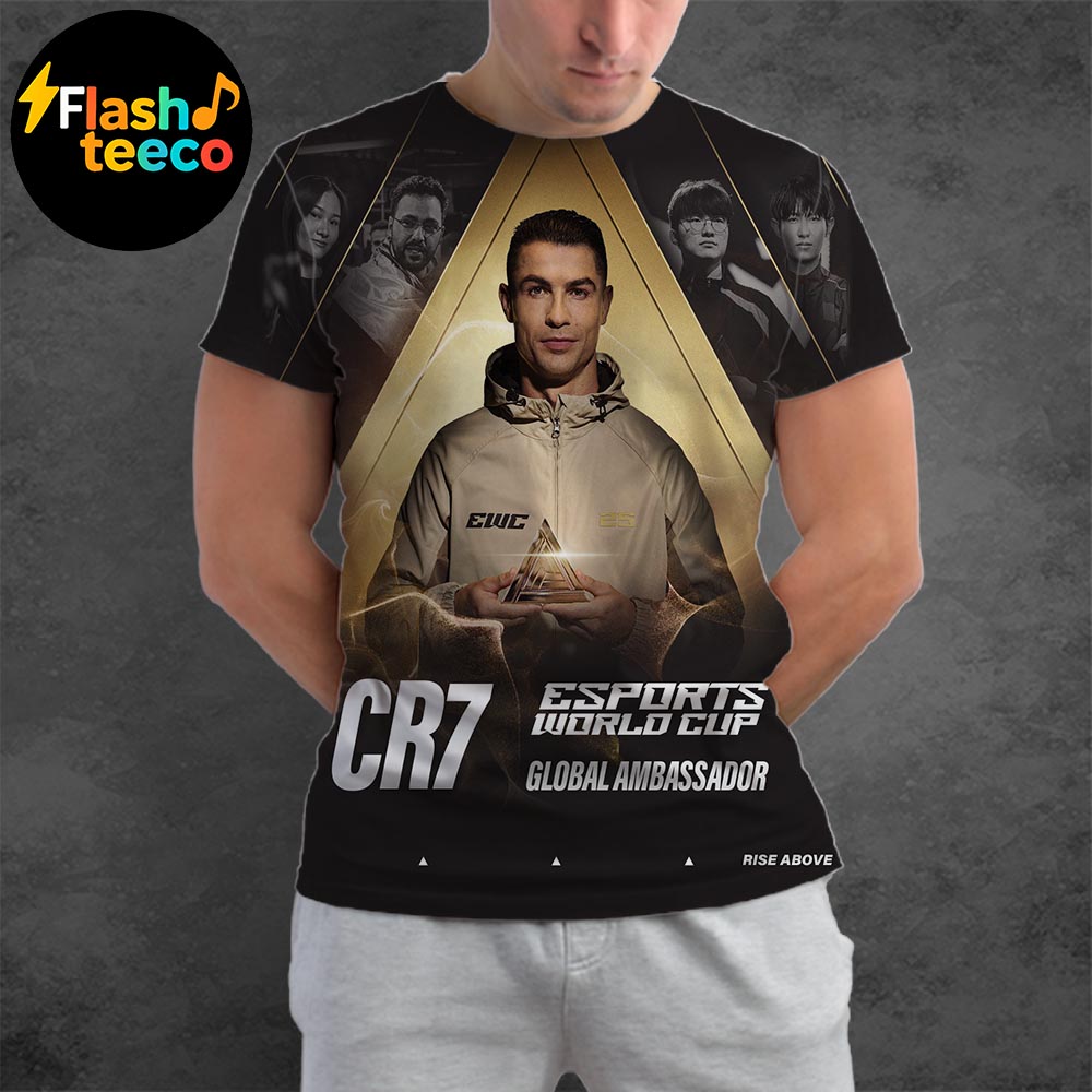 The GOAT Of Football Rise Above Cristiano Ronaldo CR7 As Global Ambassador Of The Esports World Cup EWC All Over Print Shirt The GOAT Of Football Rise Above Cristiano Ronaldo CR7 As Global Ambassador Of The Esports World Cup EWC All Over Print Shirt